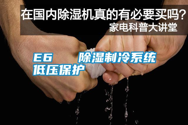 E6   除濕制冷系統(tǒng)低壓保護