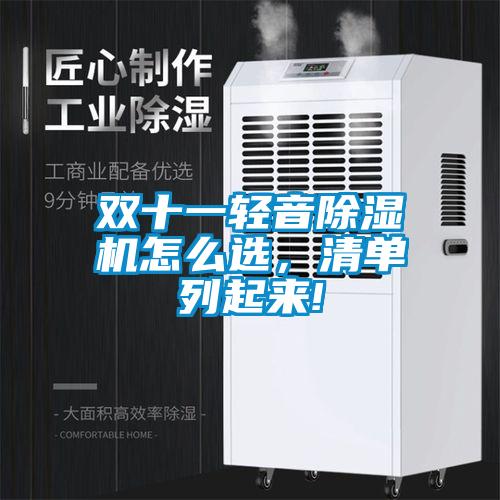 雙十一輕音除濕機(jī)怎么選，清單列起來!