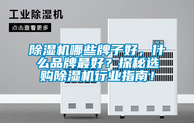 除濕機哪些牌子好，什么品牌最好？探秘選購除濕機行業(yè)指南！