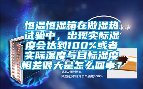 恒溫恒濕箱在做濕熱試驗中，出現(xiàn)實際濕度會達到100%或者實際濕度與目標(biāo)濕度相差很大是怎么回事？