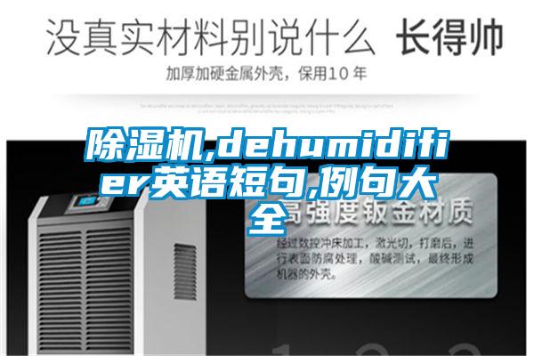 除濕機(jī),dehumidifier英語短句,例句大全