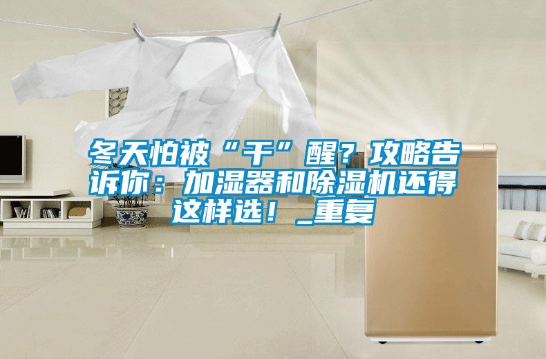 冬天怕被“干”醒？攻略告訴你：加濕器和除濕機還得這樣選！_重復