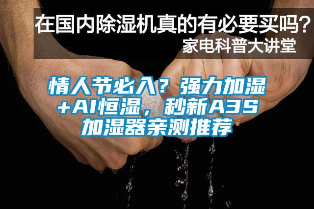 情人節(jié)必入？強(qiáng)力加濕+AI恒濕，秒新A3S加濕器親測(cè)推薦