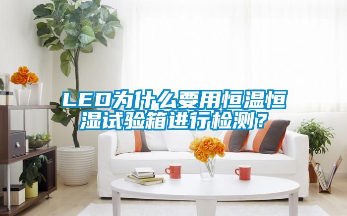 LED為什么要用恒溫恒濕試驗箱進(jìn)行檢測？